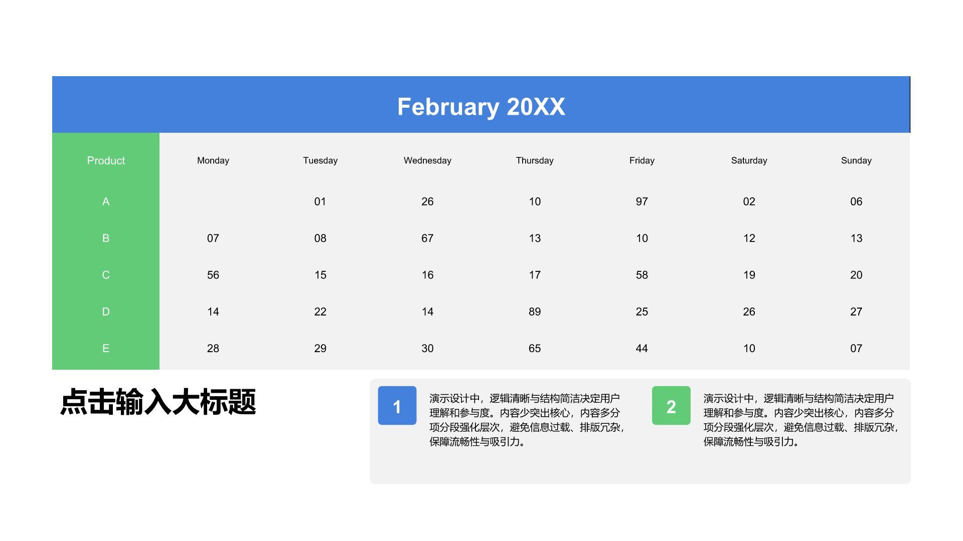 蓝色商务风通用行业总结汇报数据综合图表合辑PPT模板