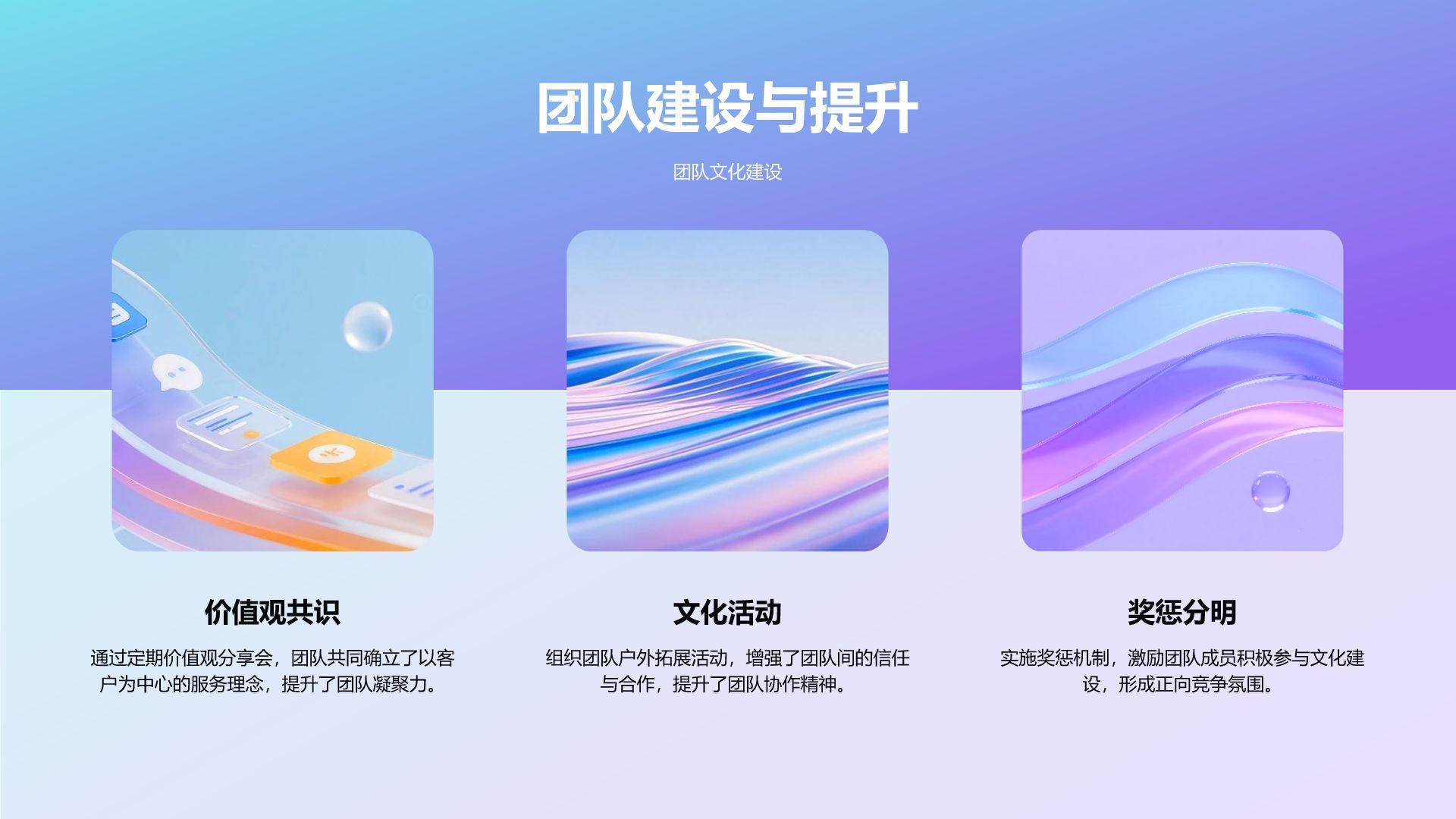 蓝色简约风年终个人绩效总结PPT模板