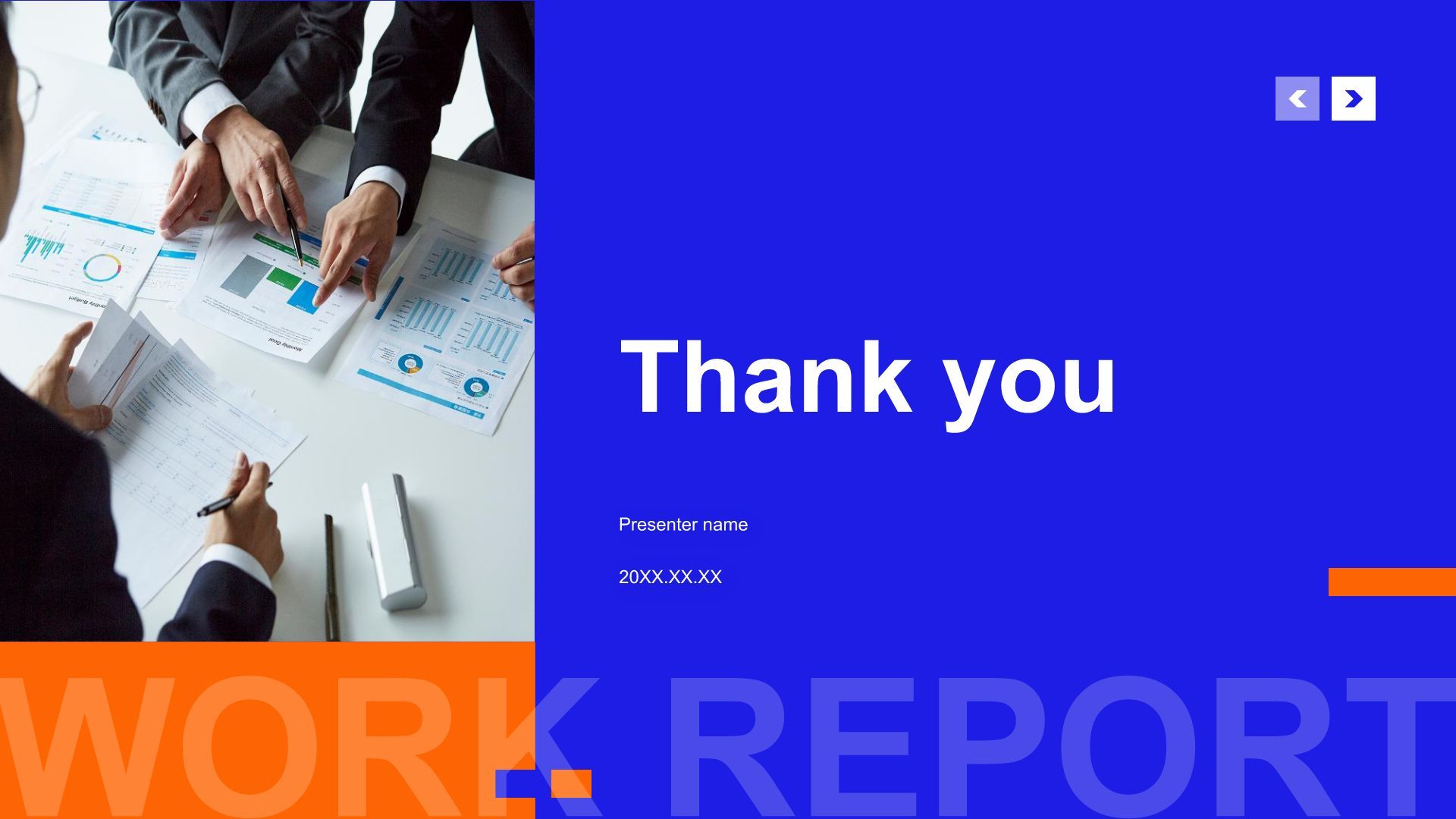 蓝色商务风人事部门半年数据汇报PPT模板