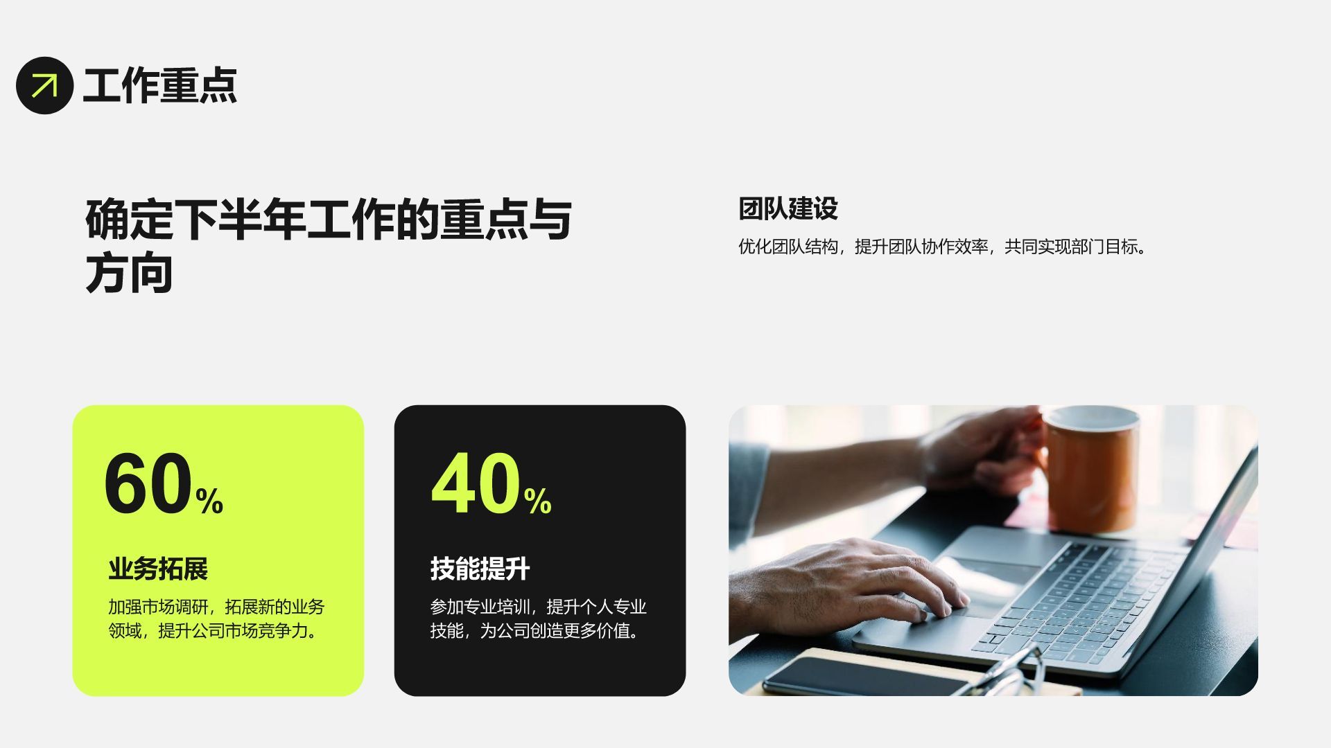 绿色商务风岗位履职半年总结PPT模板