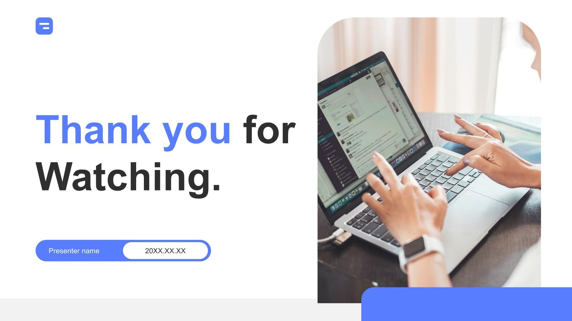 蓝色商务风商业模式展示与汇报PPT模板