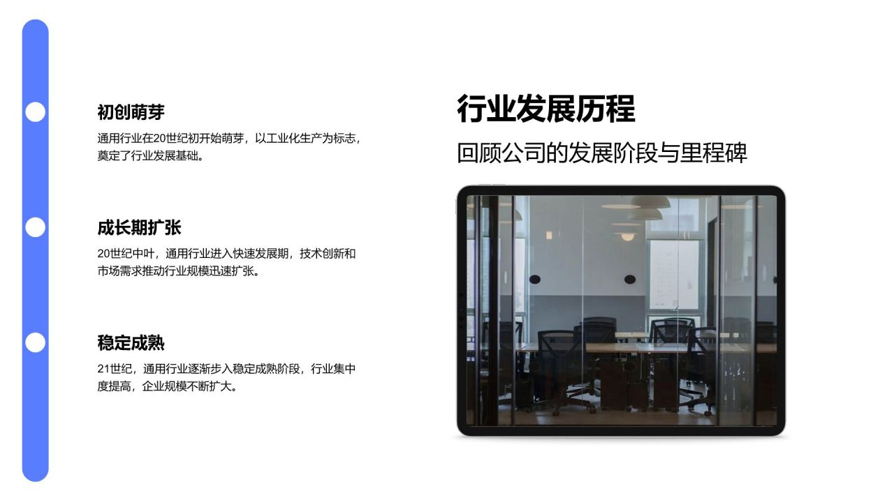 蓝色商务风商业模式展示与汇报PPT模板