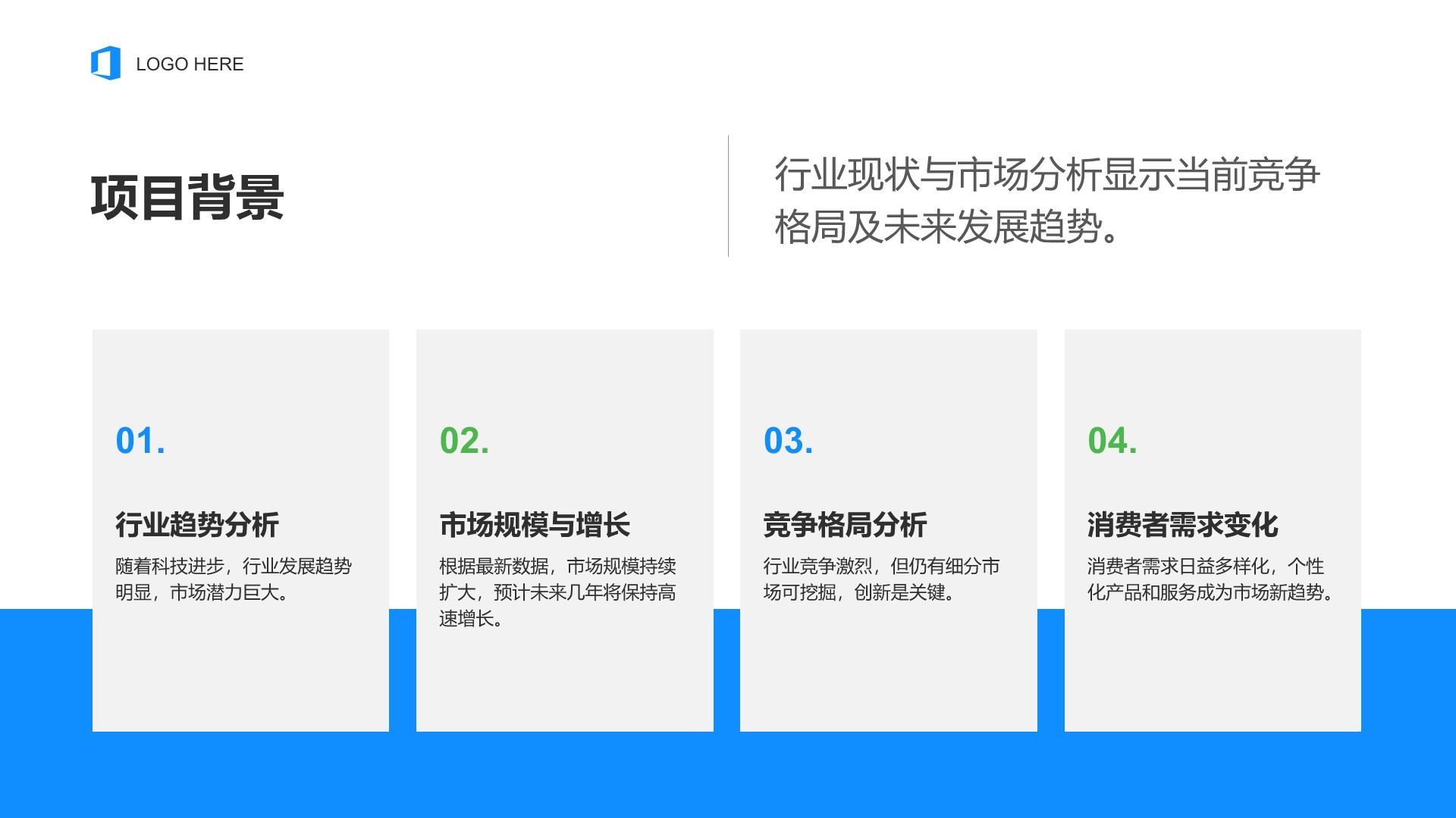 蓝色商务风投资人项目路演PPT模板