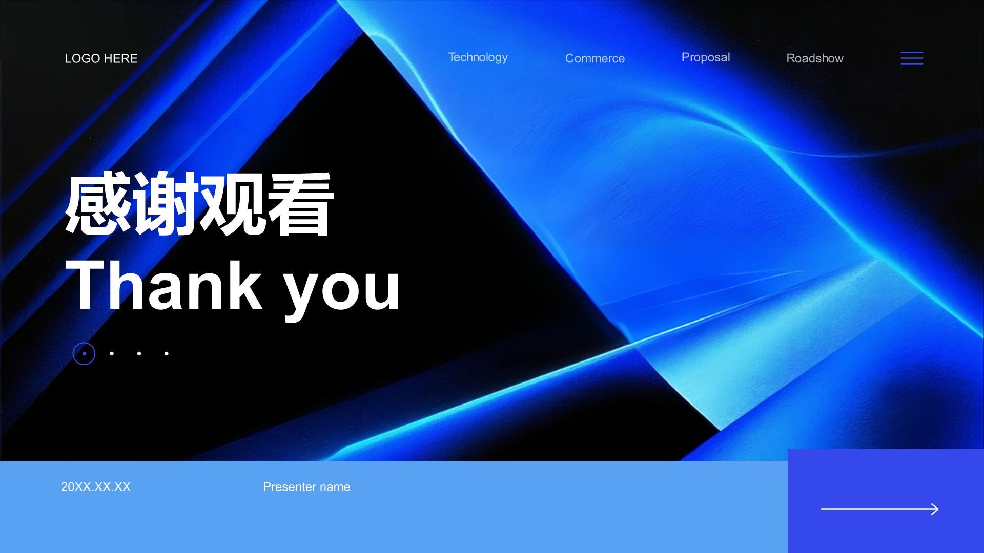 蓝色简约风2025年度工作总结PPT模板