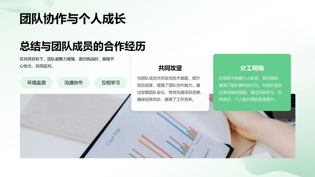 绿色3D风个人年终述职总结PPT模板