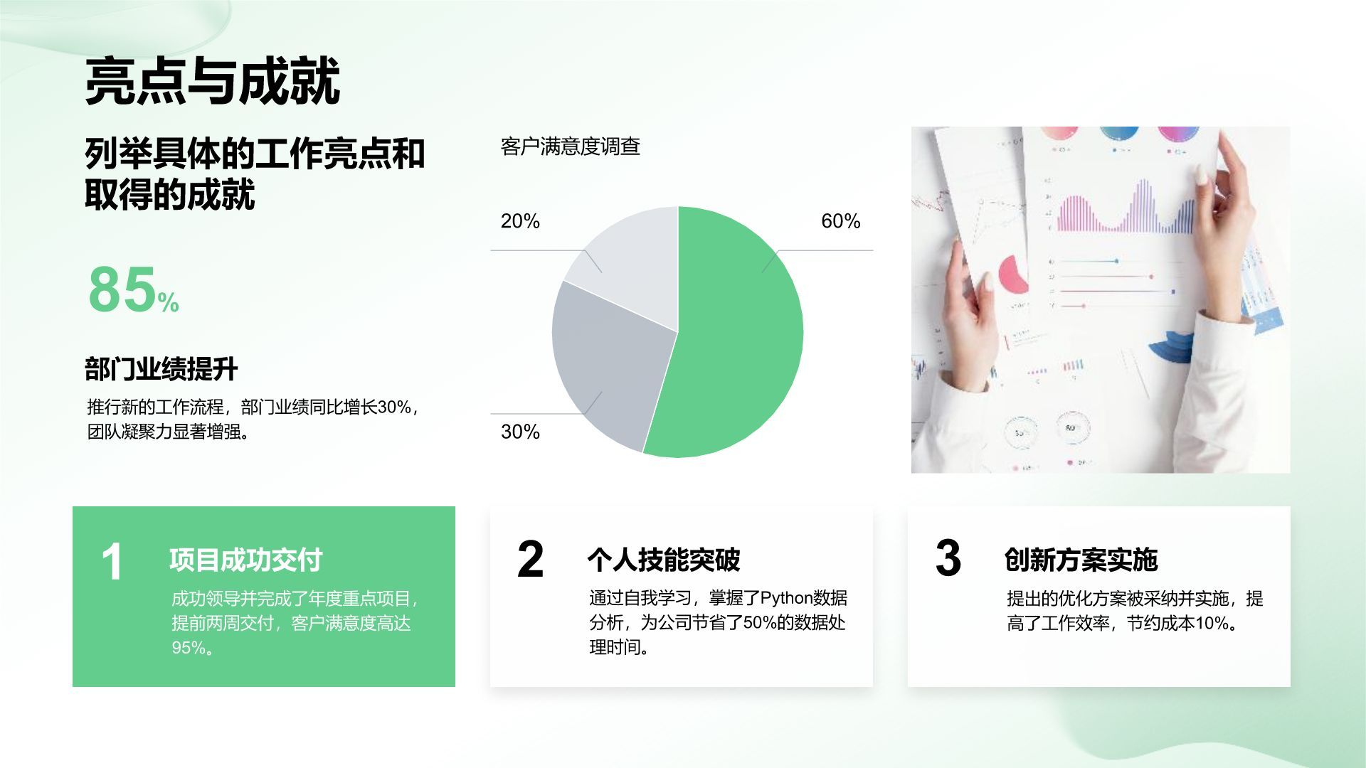绿色3D风个人年终述职总结PPT模板