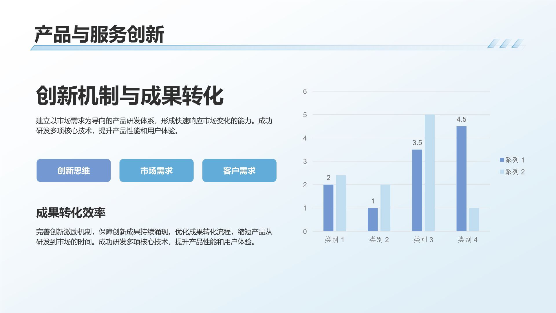 蓝色简约风企业发展年度总结报告PPT模板