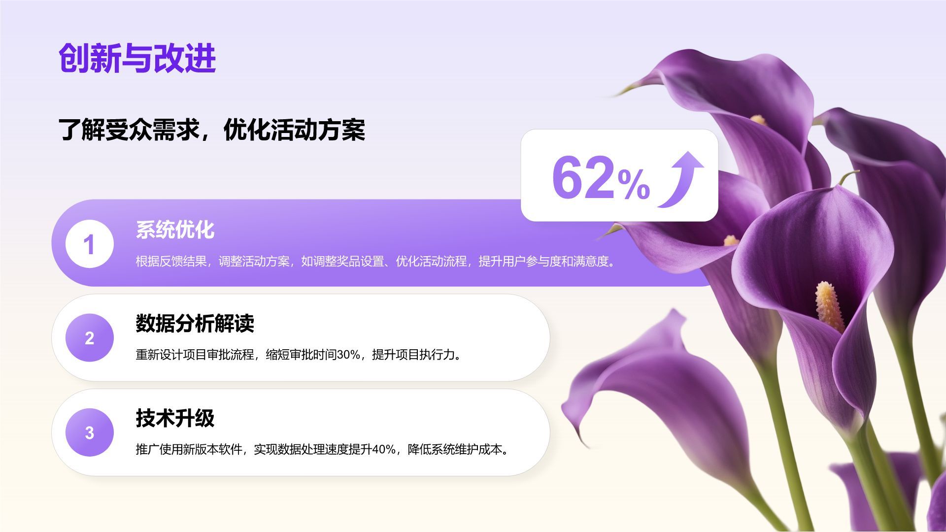 紫色小清新个人年终述职总结PPT模板