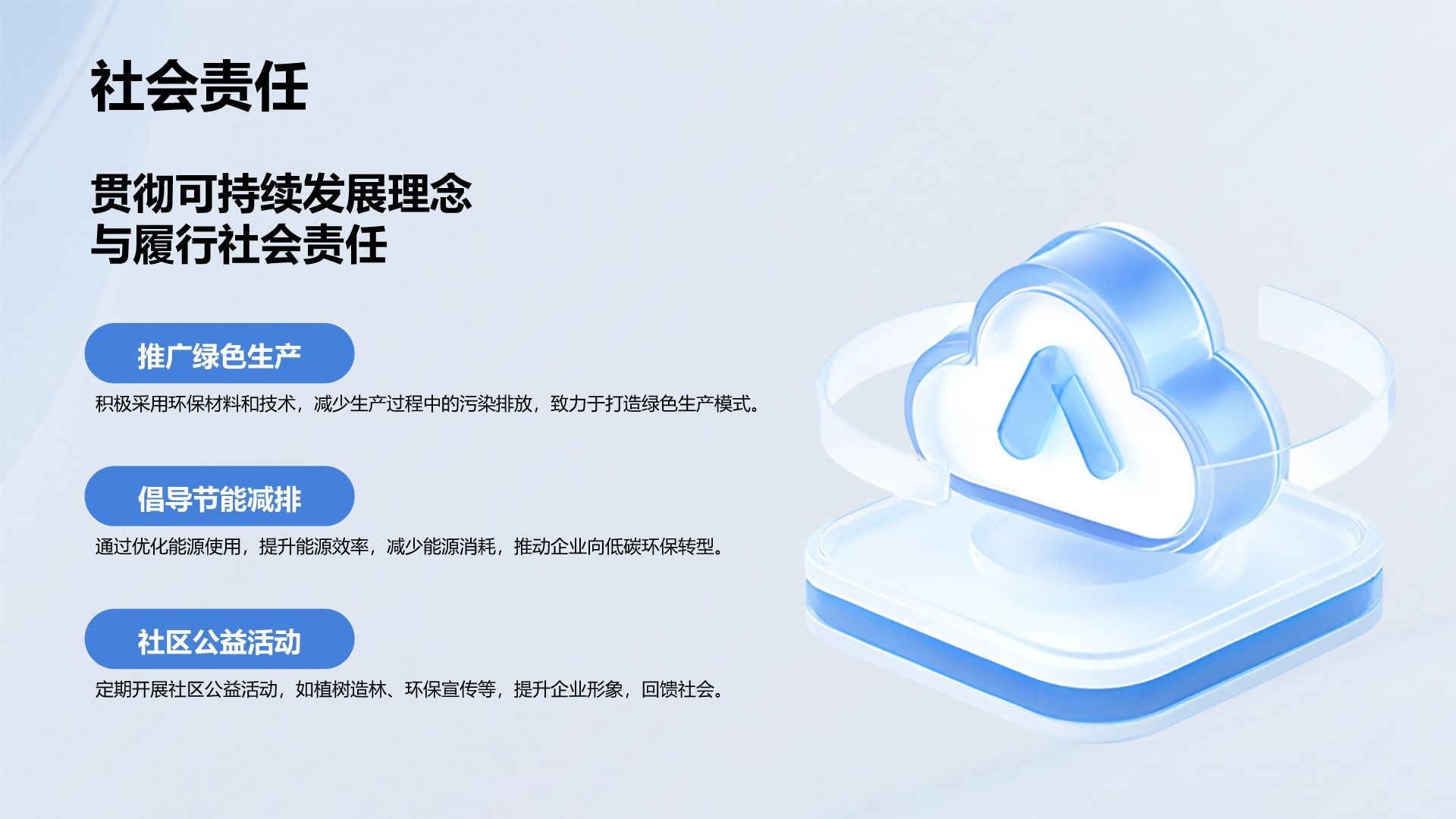 蓝色3D风2025年度工作总结PPT模板