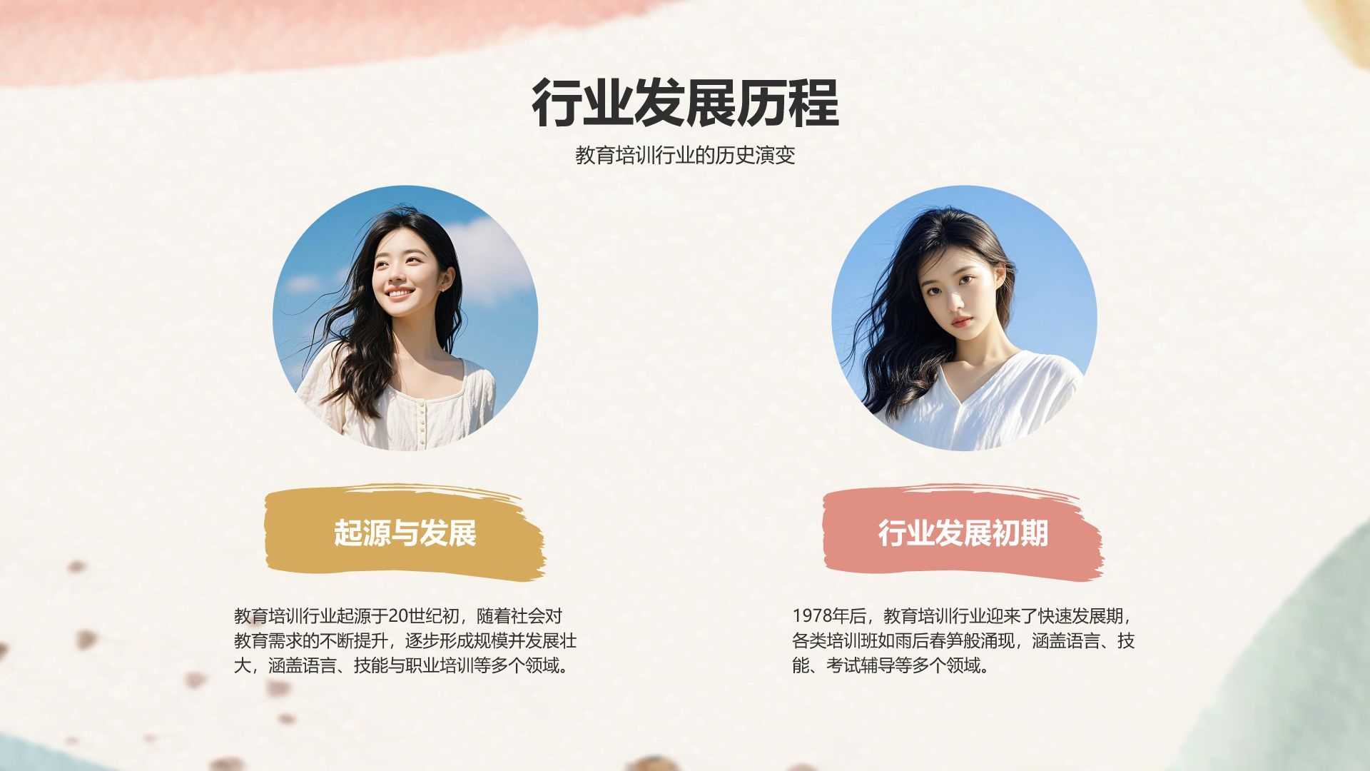 橙色水墨风文科研究小组作业汇报PPT模板