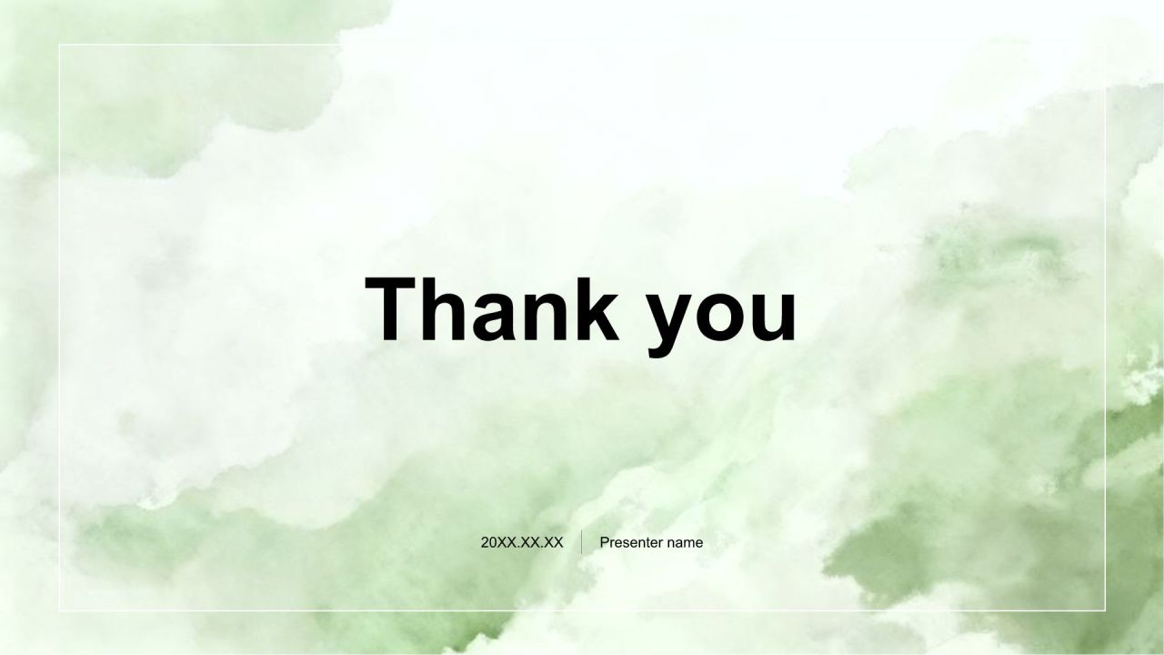 绿色水墨风职场通用自我介绍PPT模板