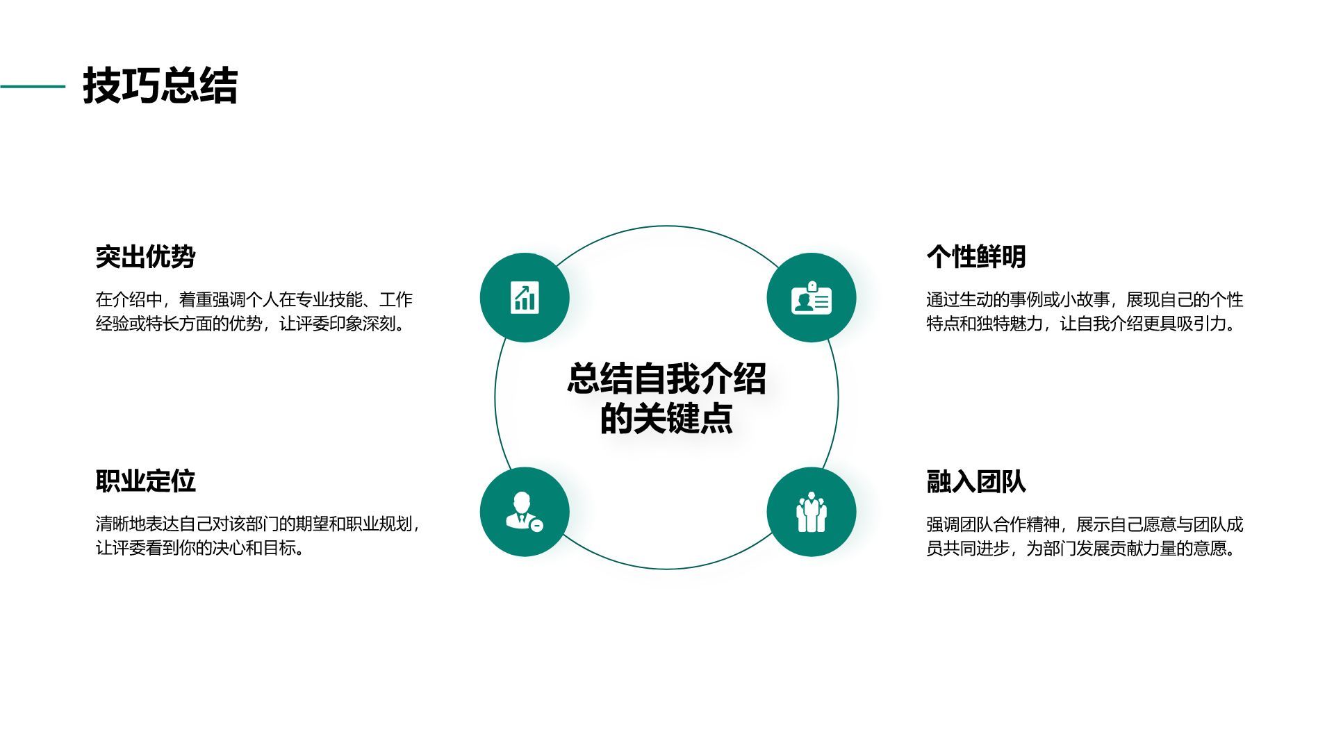 绿色简约风部门招新个人自我介绍PPT模板