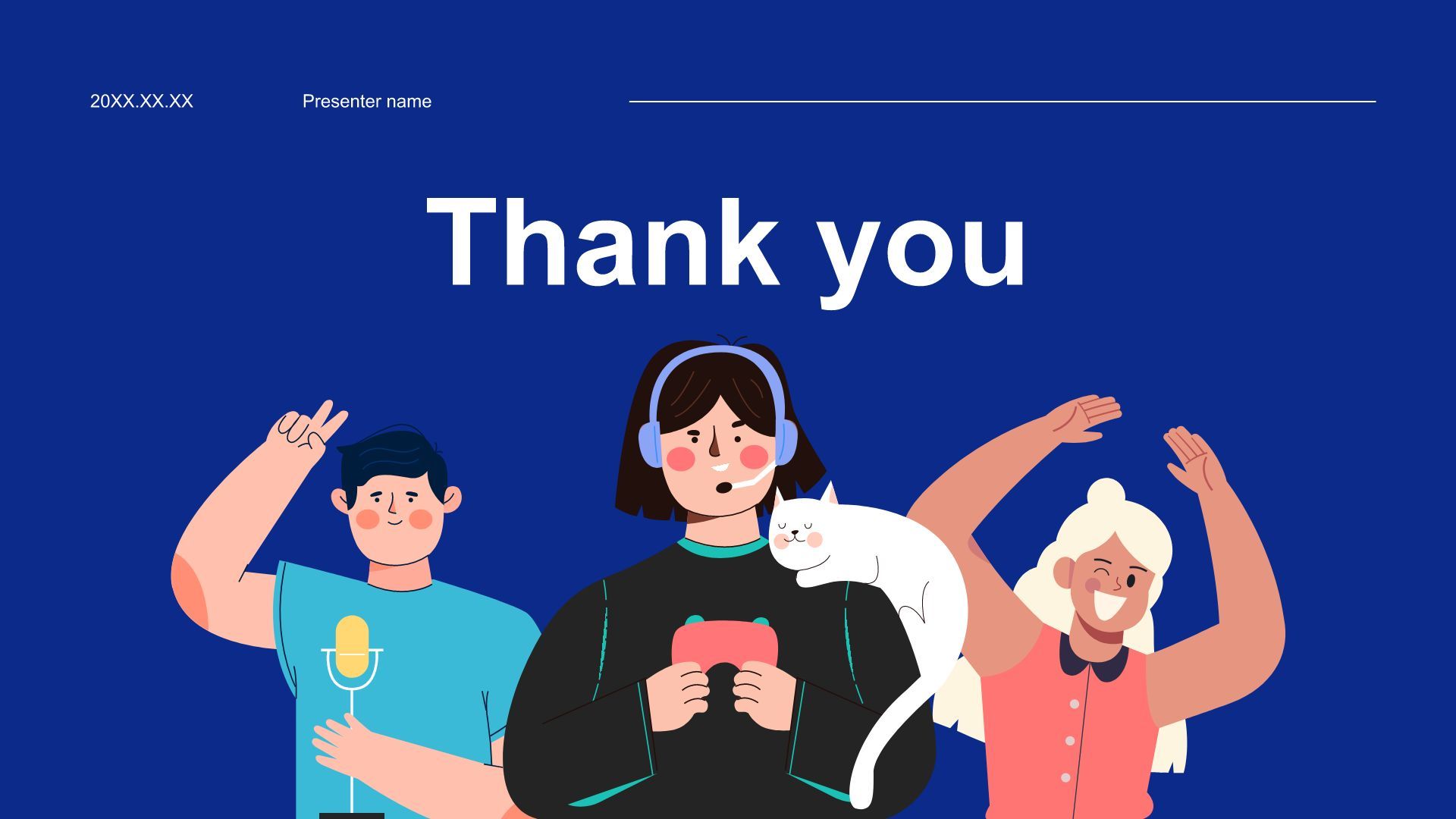 蓝色插画风大学社团纳新宣传活动PPT模板