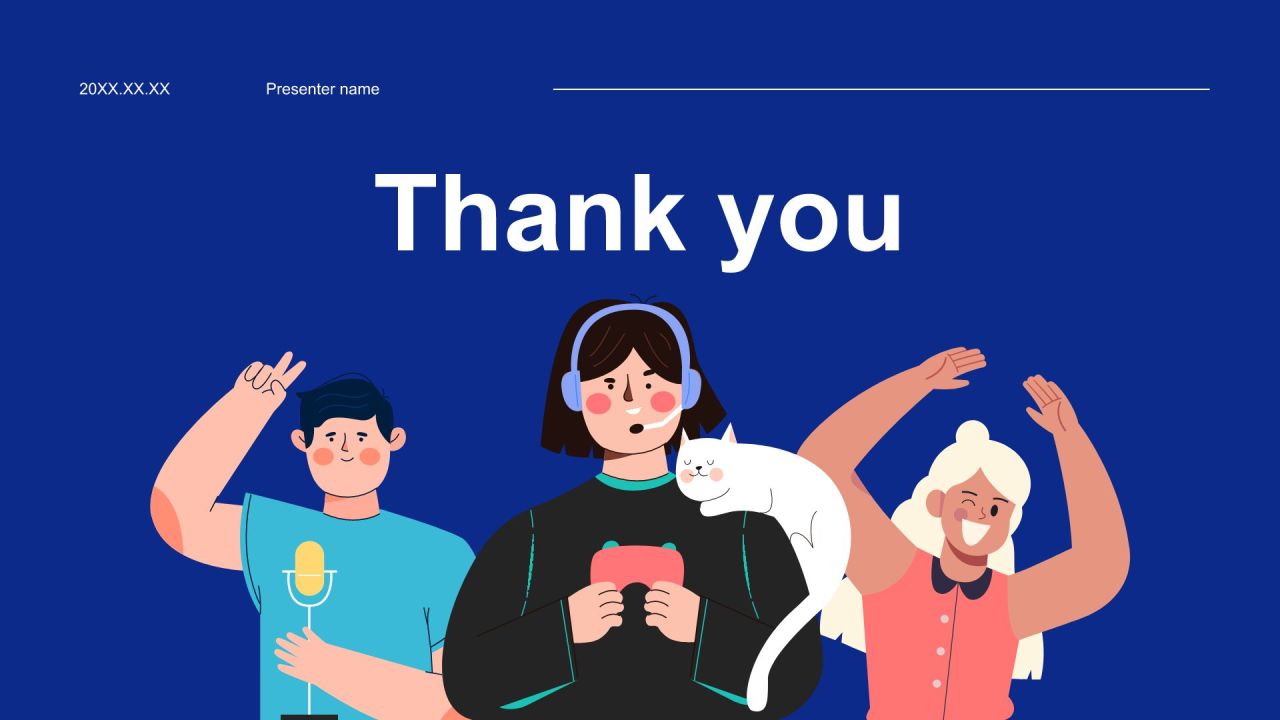 蓝色插画风大学社团纳新宣传活动PPT模板