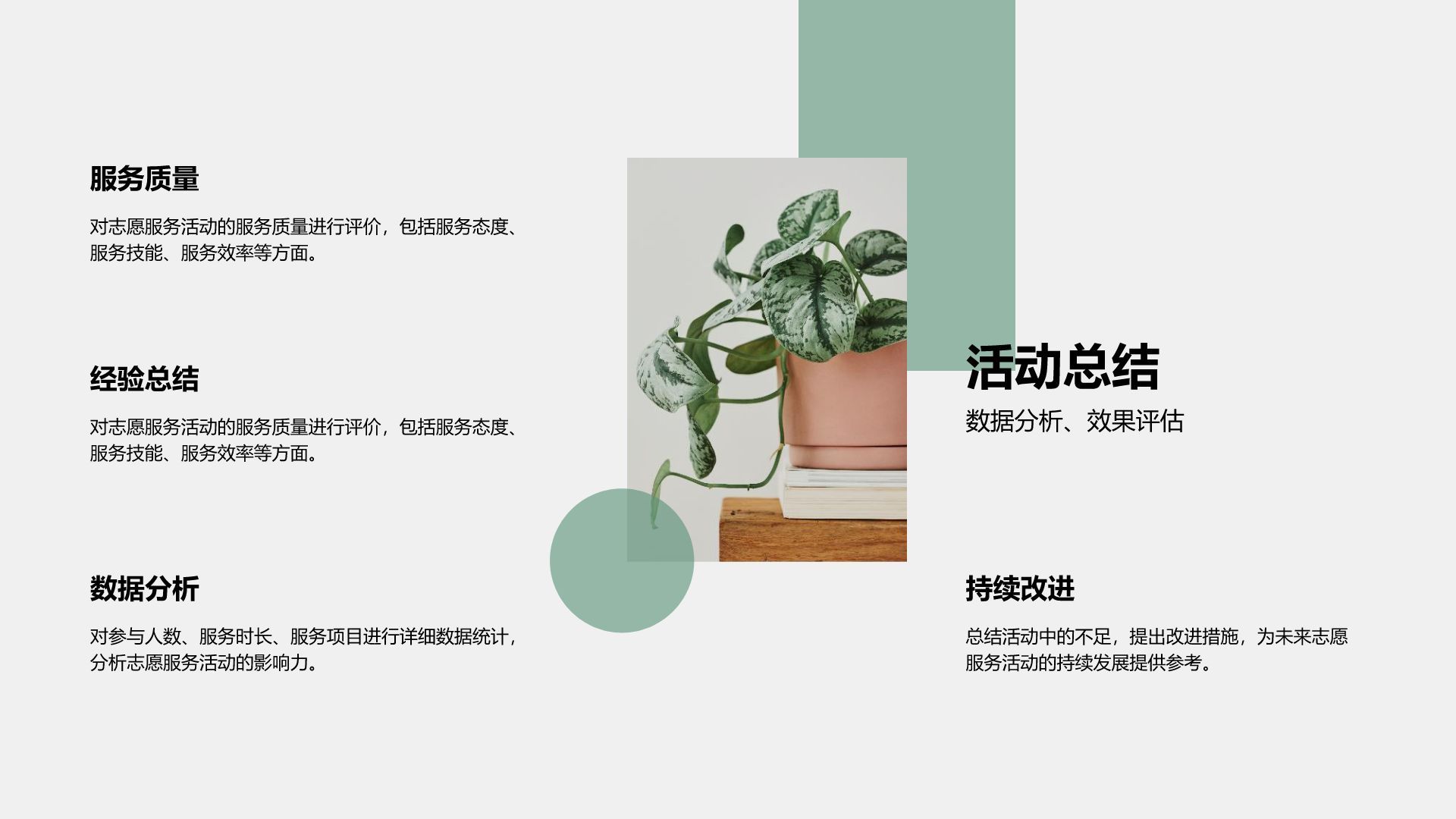 绿色商务风青志协志愿服务活动宣传PPT模板