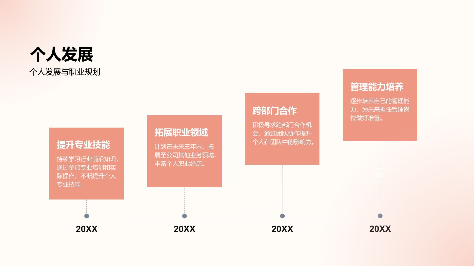 红色渐变风竞选演讲通用PPT模板