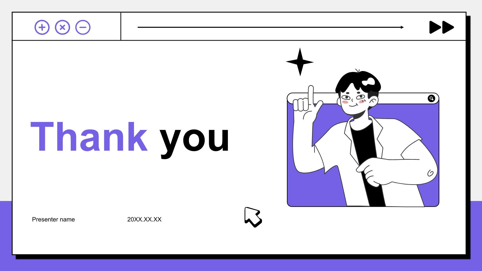 紫色插画风晋升述职与未来规划PPT模板