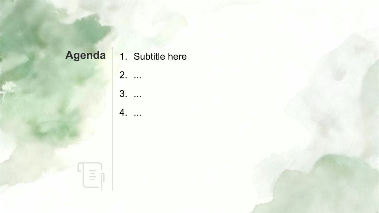 绿色水墨风职场通用自我介绍PPT主题