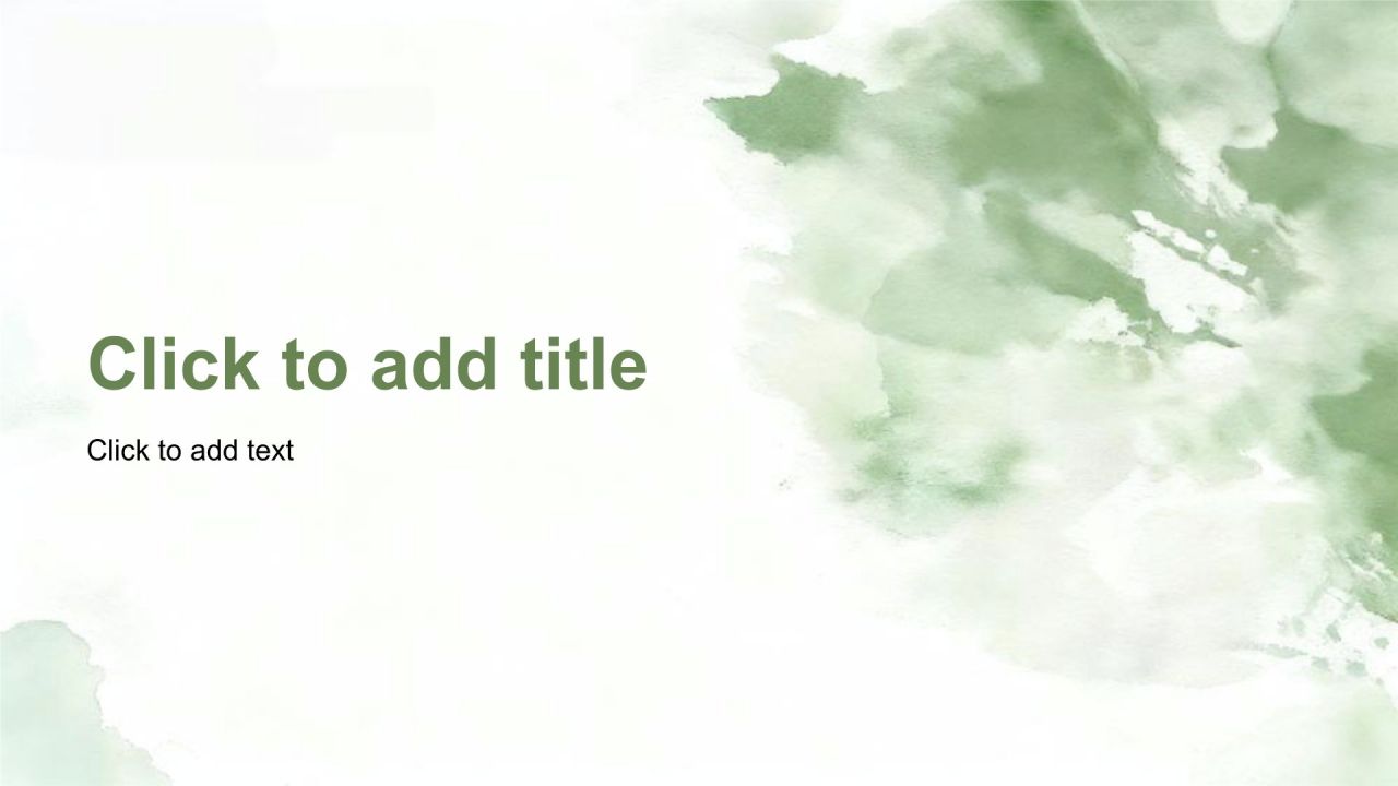 绿色水墨风职场通用自我介绍PPT主题