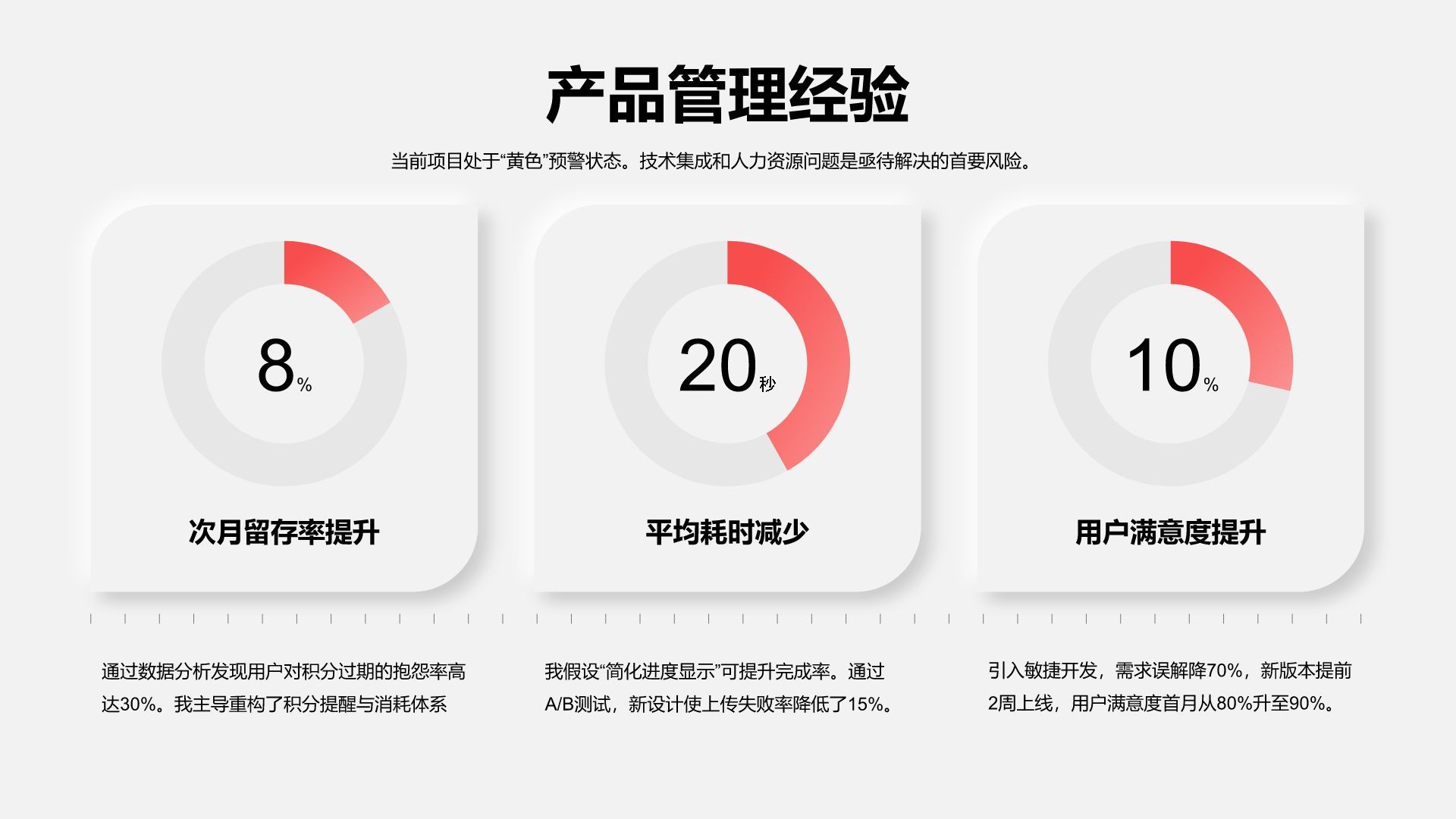 红色新拟态产品经理岗位竞聘答辩PPT模板