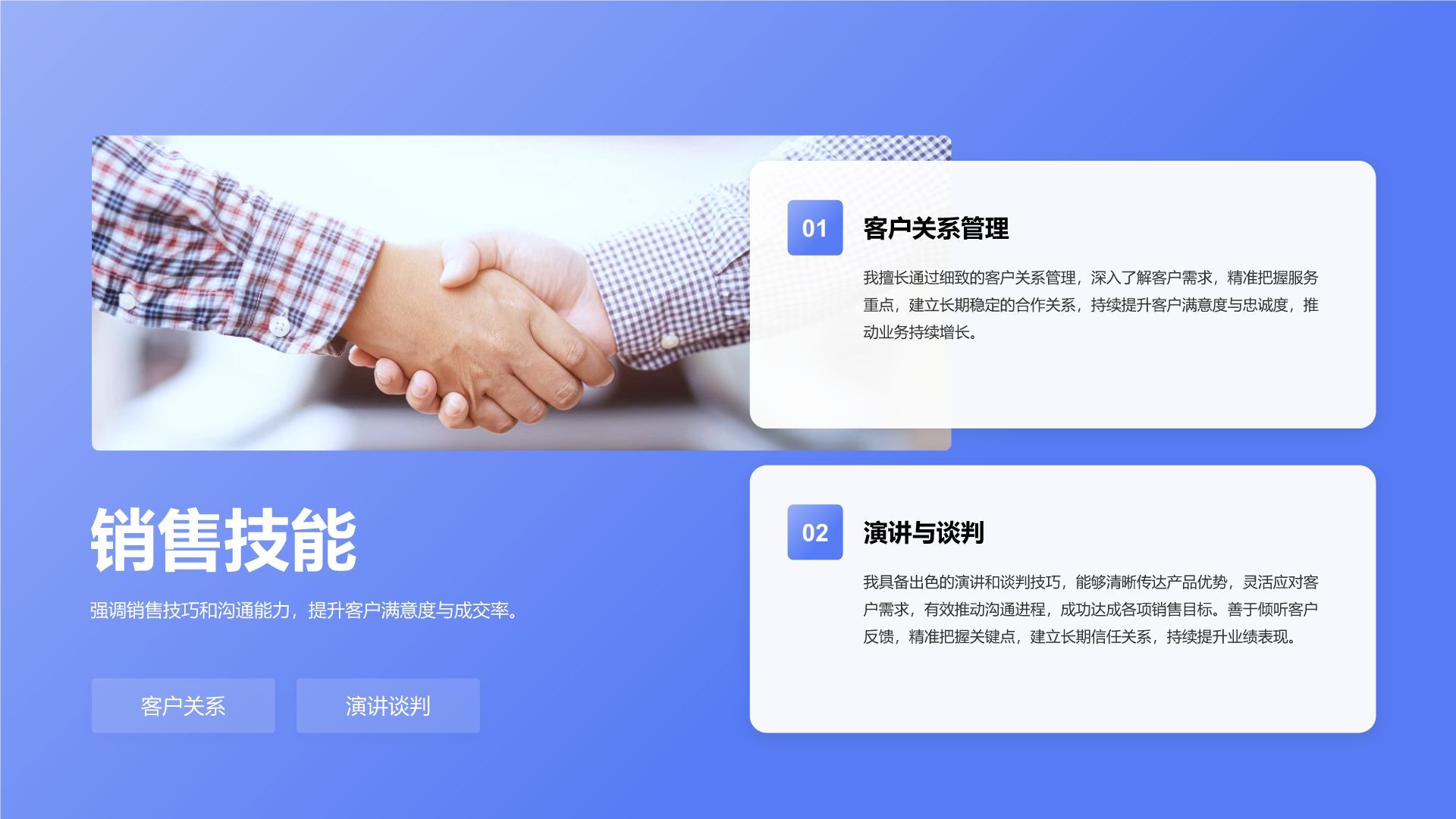 蓝色3D风销售经理岗位竞聘演讲PPT模板