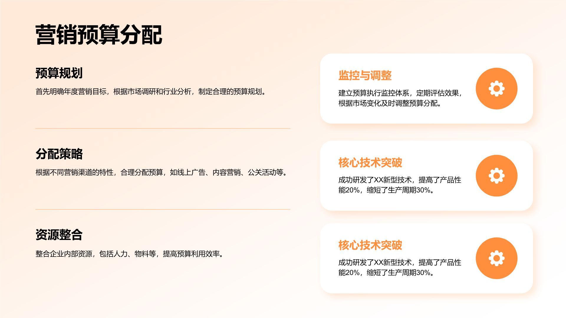 橙色3D风行业趋势与市场洞察分析PPT模板