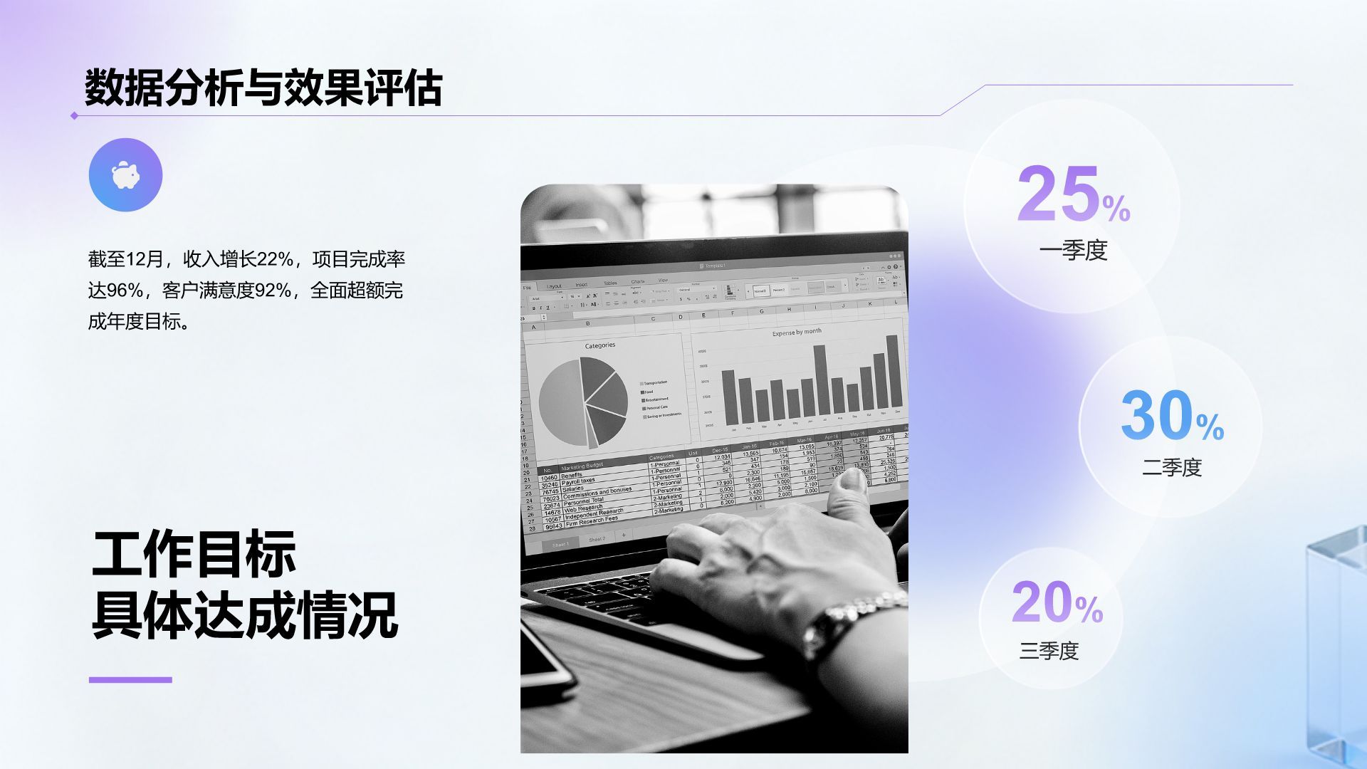 紫色3D风渠道推广方案汇报PPT模板