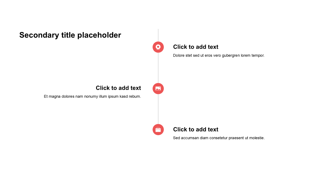 简约风纯文字PPT列表