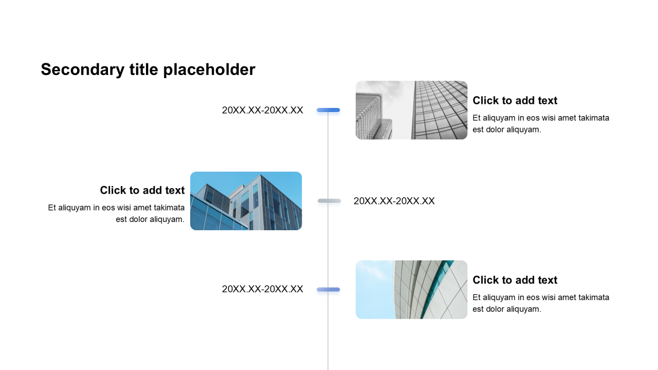 商务风含图片PPT时间轴