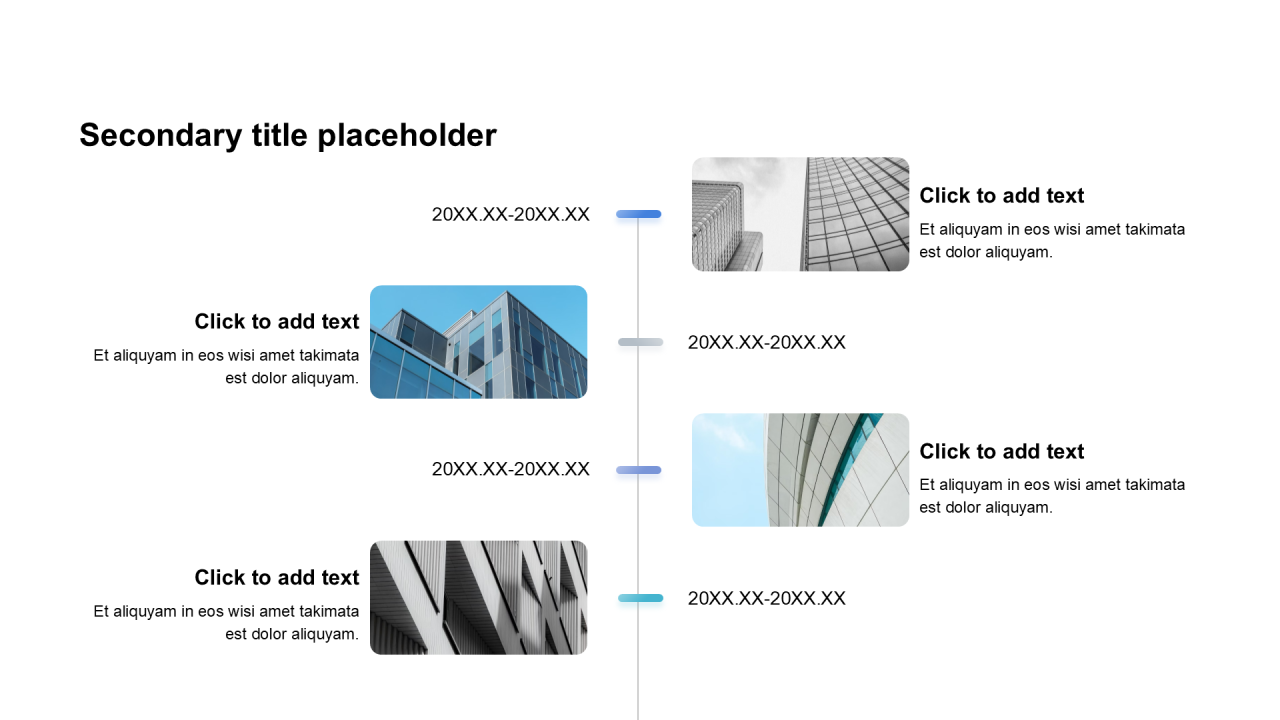 商务风含图片PPT时间轴