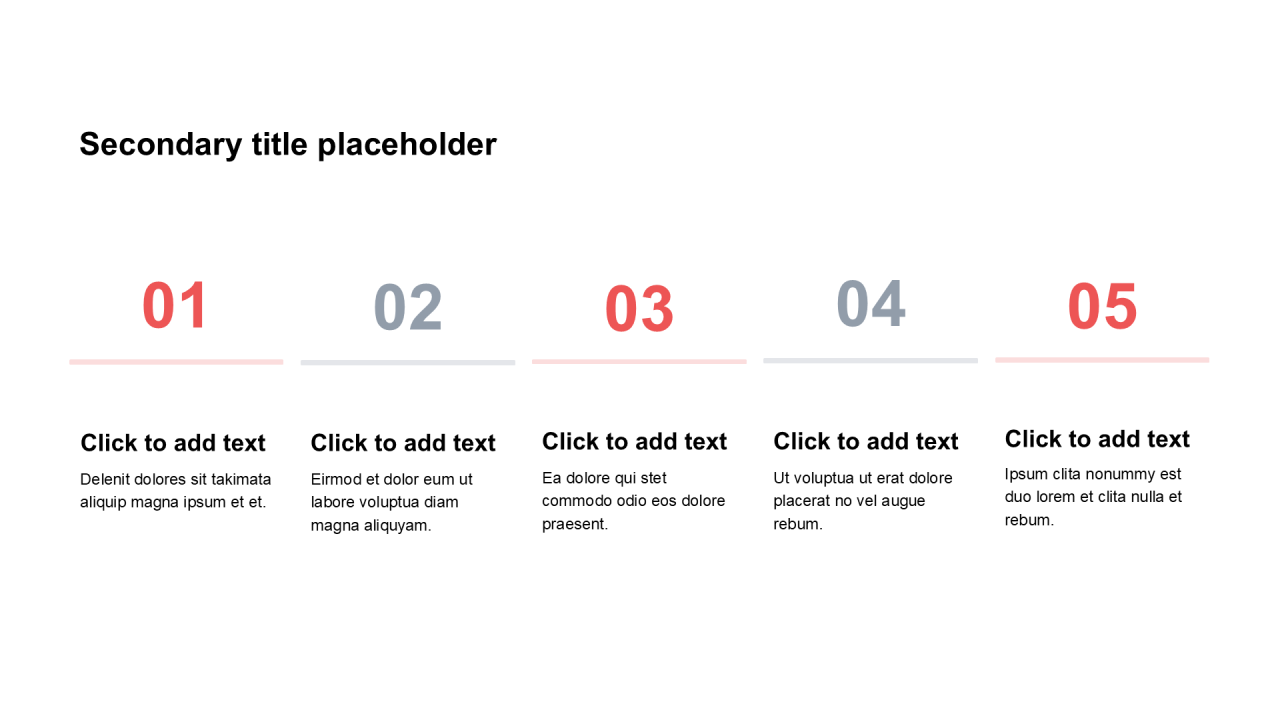简约风纯文字PPT列表