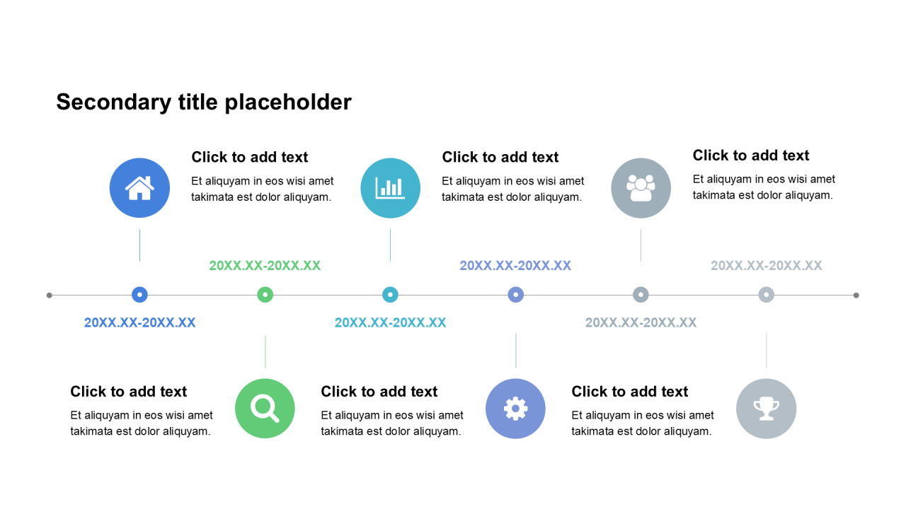 商务风含图片PPT时间轴