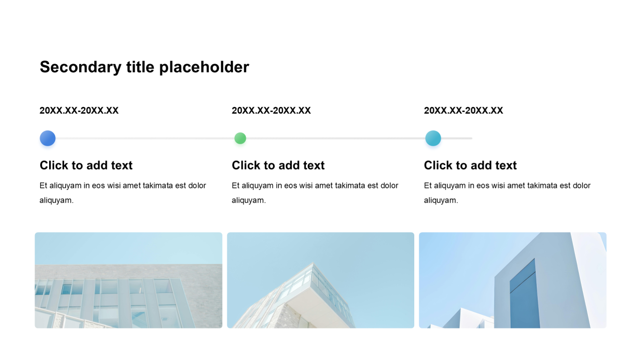 商务风含图片PPT时间轴