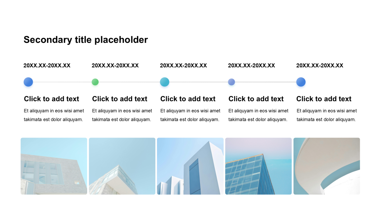 商务风含图片PPT时间轴