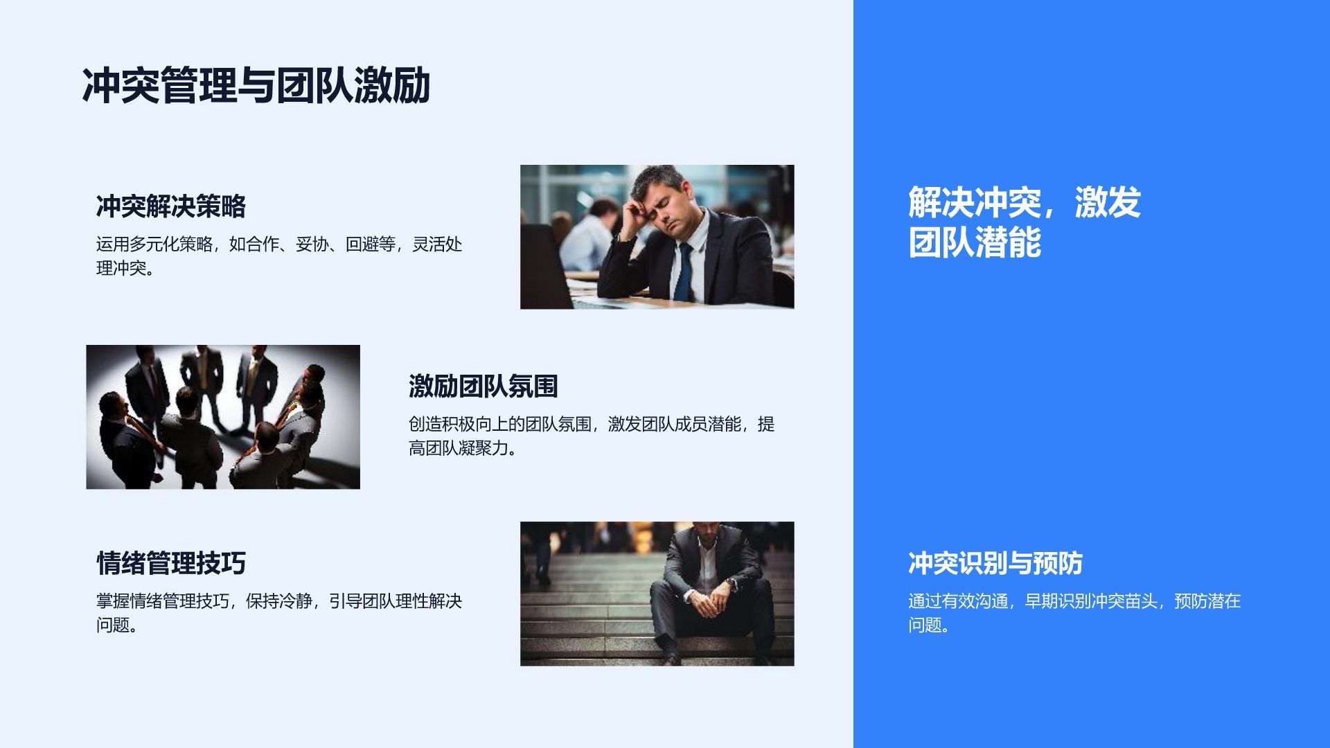 蓝色商务风领导力提升培训PPT模板