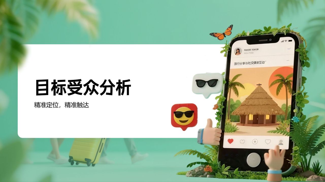 绿色3D风社交媒体营销方案PPT模板