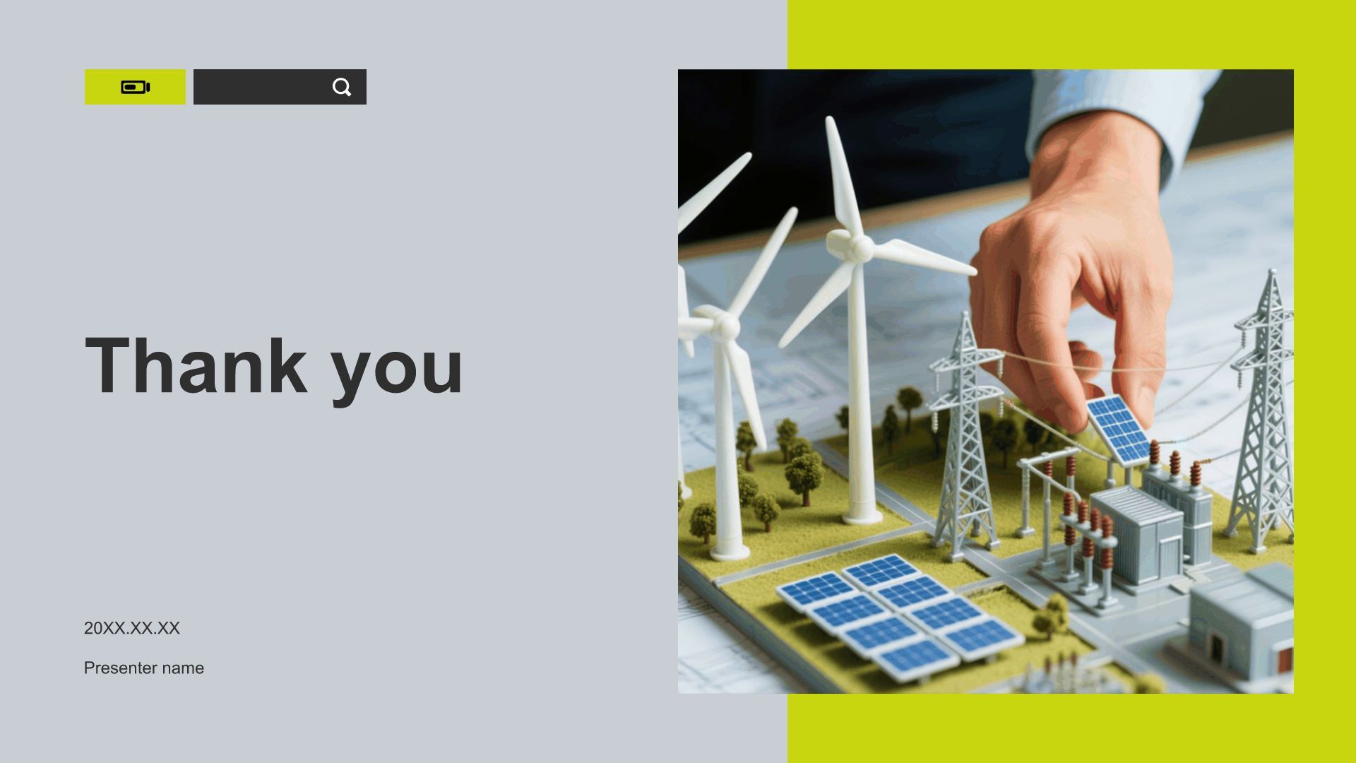 绿色商务风电力工程行业年度项目执行总结PPT模板