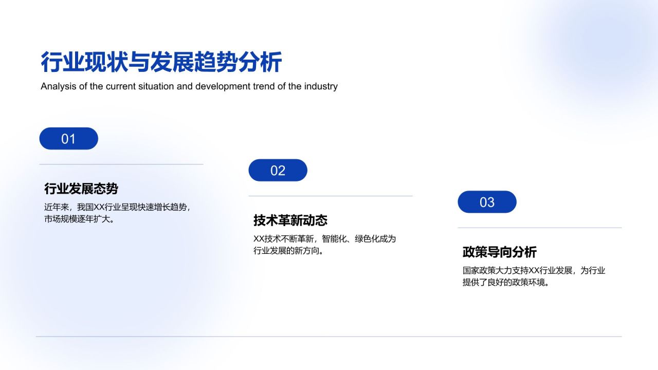 蓝色商务风年度重点项目总结汇报PPT模板