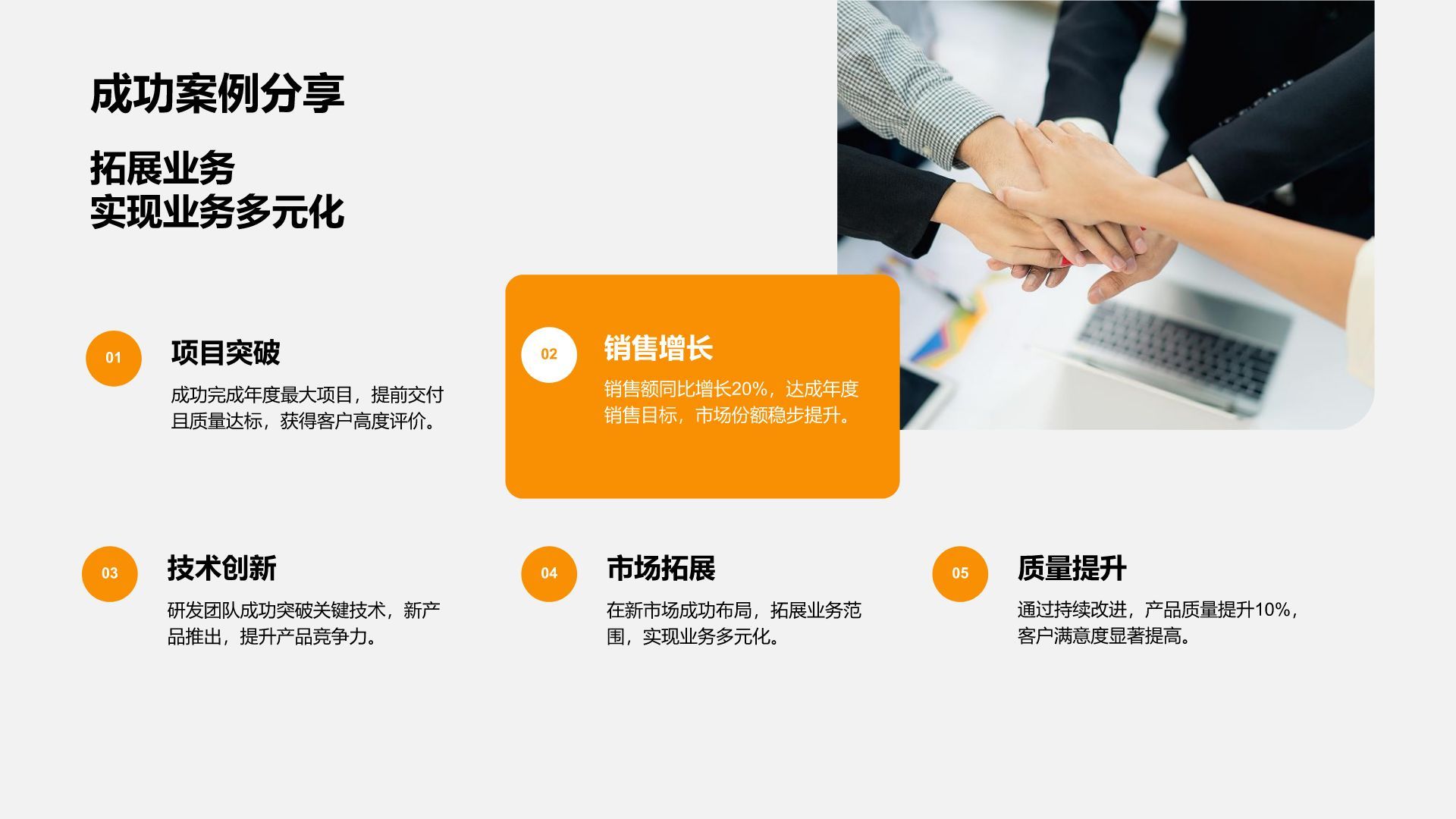 橙色3D风通用行业年终总结模板PPT模板