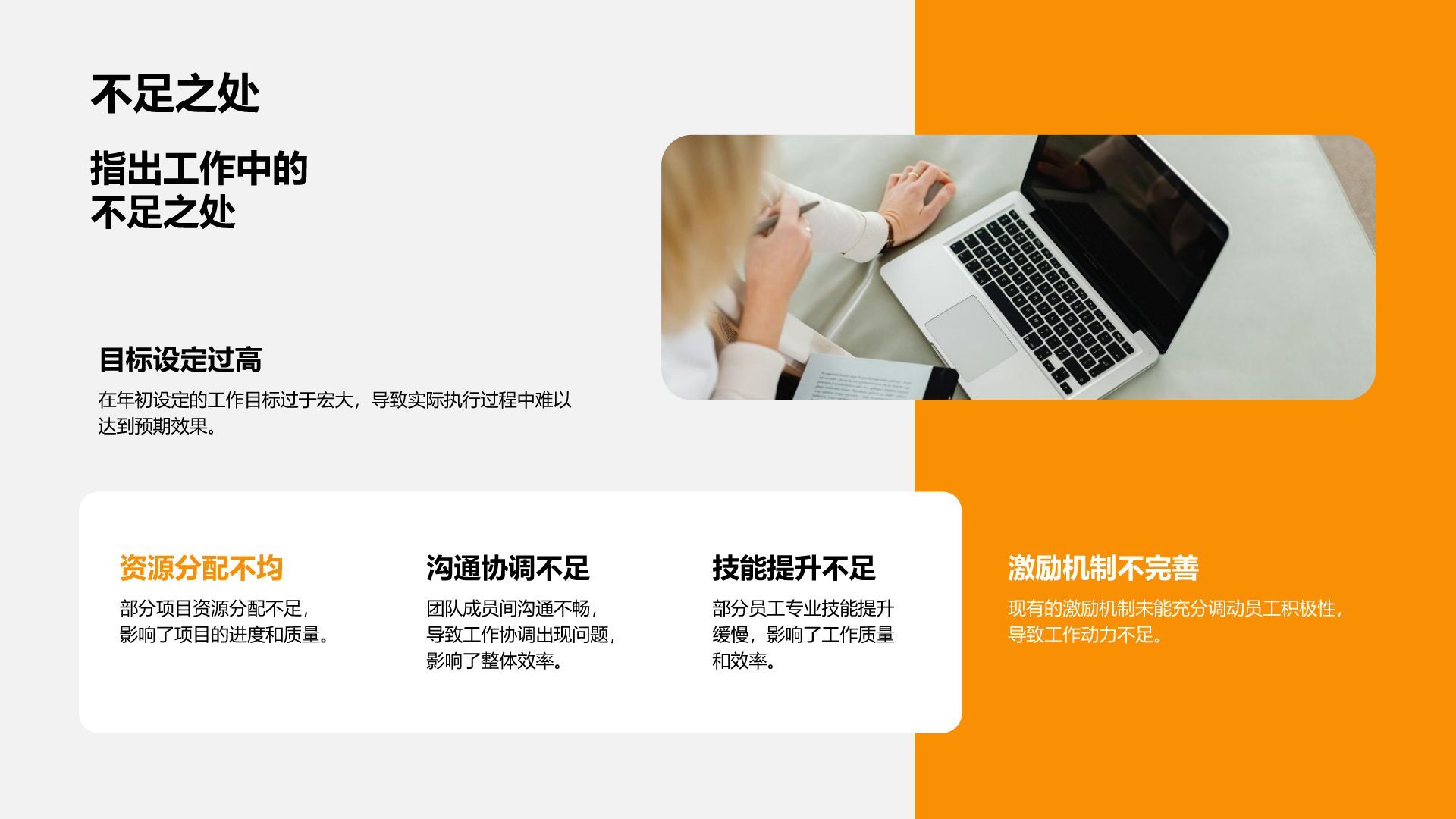 橙色3D风通用行业年终总结模板PPT模板