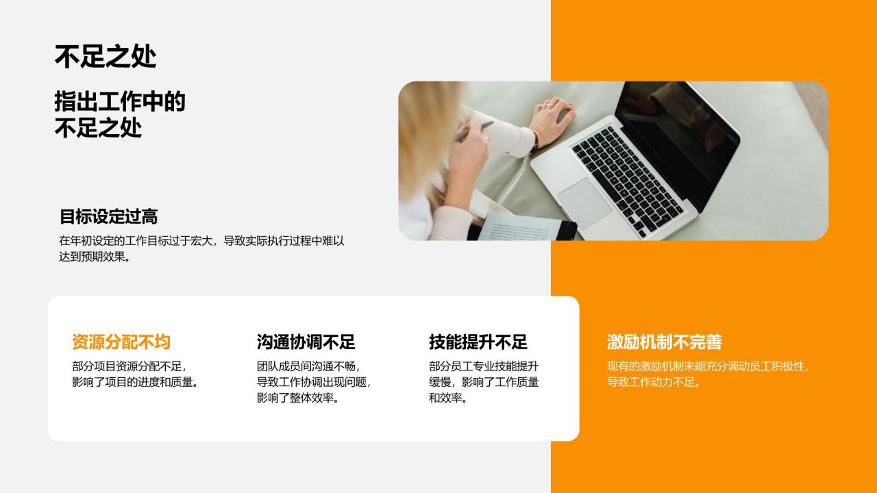 橙色3D风通用行业年终总结模板PPT模板