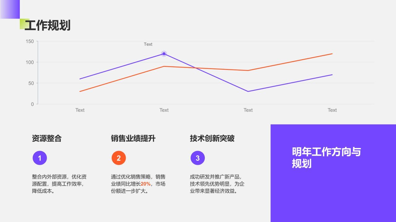 蓝色插画风通用年度工作总结PPT模板