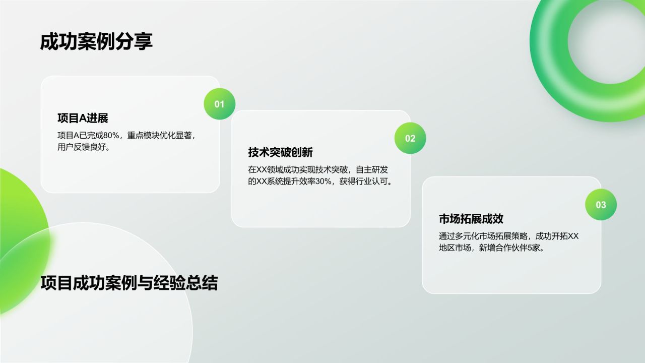 绿色3D风通用行业年终总结模板PPT模板