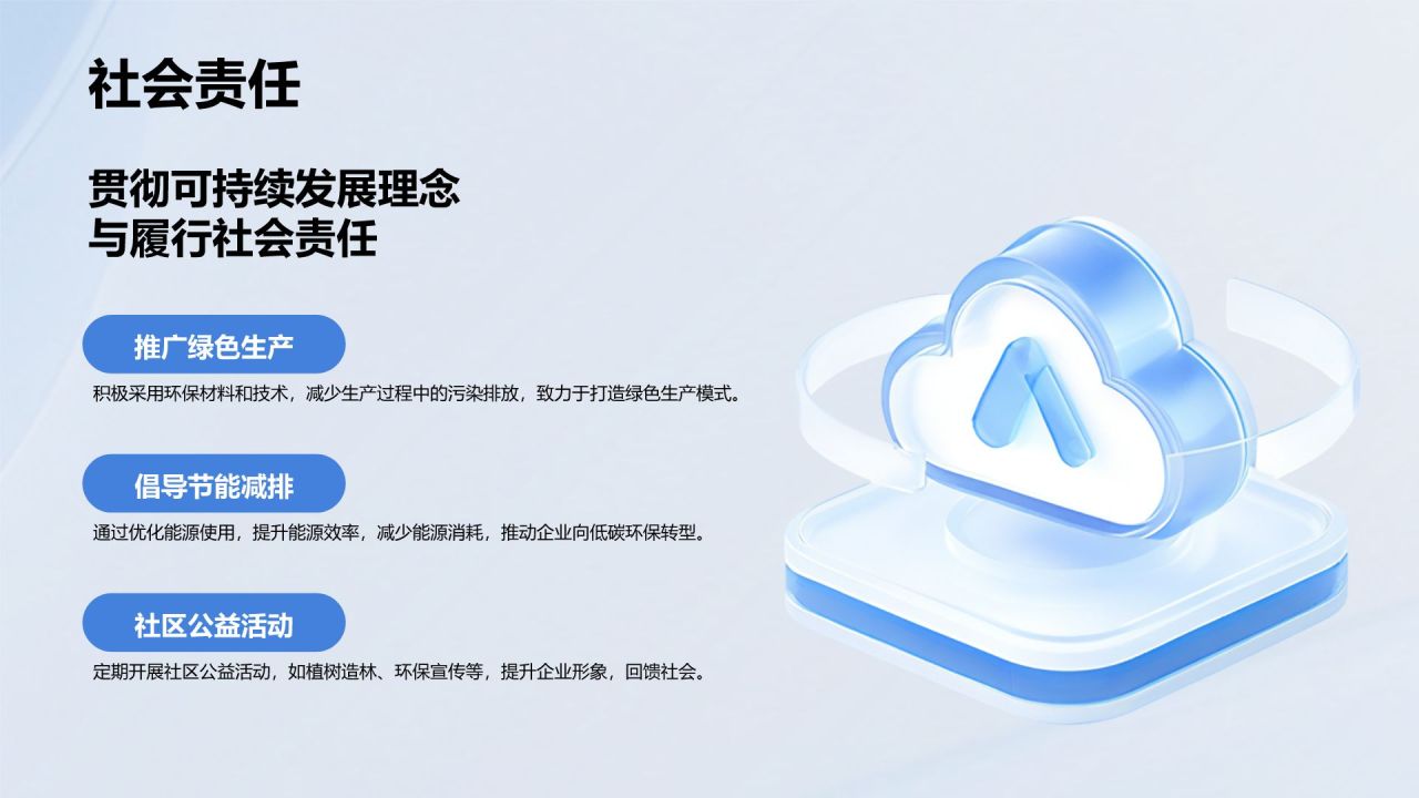 蓝色3D风20XX年度工作总结PPT模板