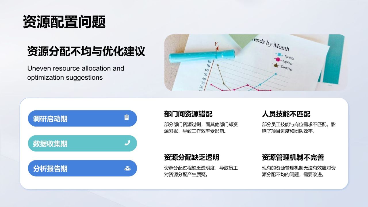 蓝色简约风团队年终总结与复盘PPT模板