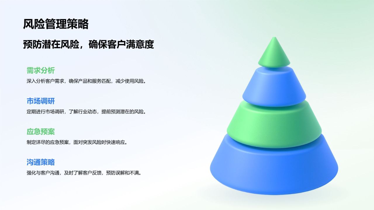 蓝色3D风年终客户关系维护总结PPT模板