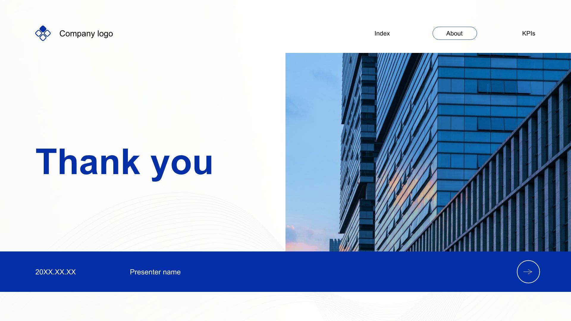 蓝色商务风年终绩效复盘与改进计划PPT模板