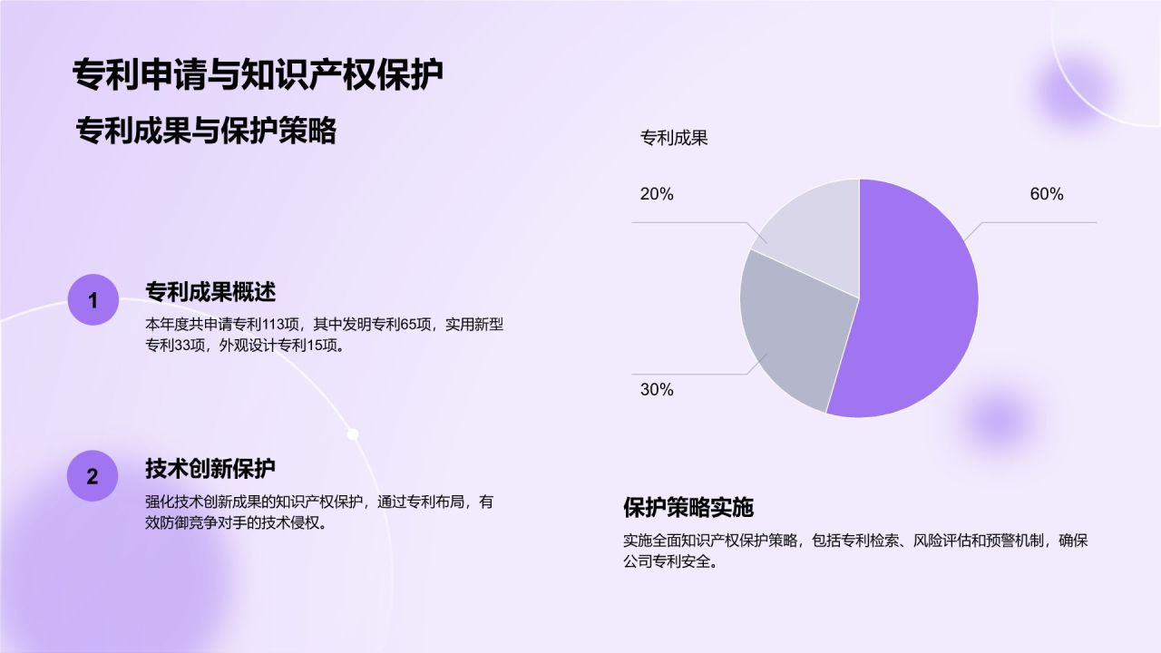 紫色商务风部门年度工作成果展示PPT模板