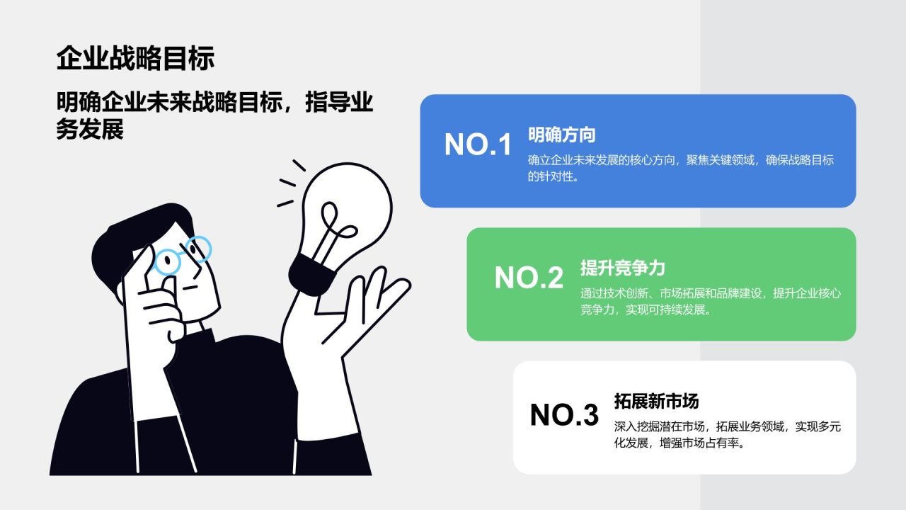 蓝色插画风年度渠道拓展与市场总结PPT模板