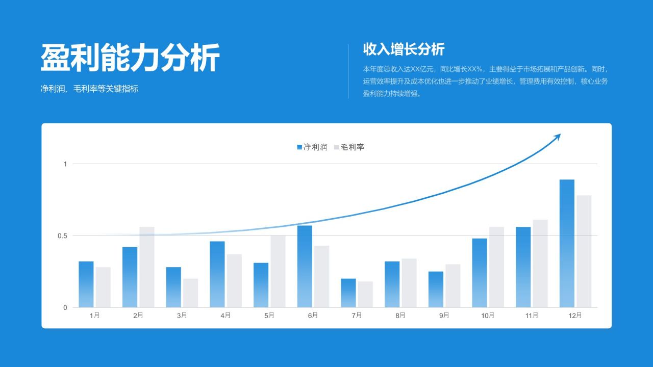 蓝色商务风财务年终总结与预算规划PPT模板